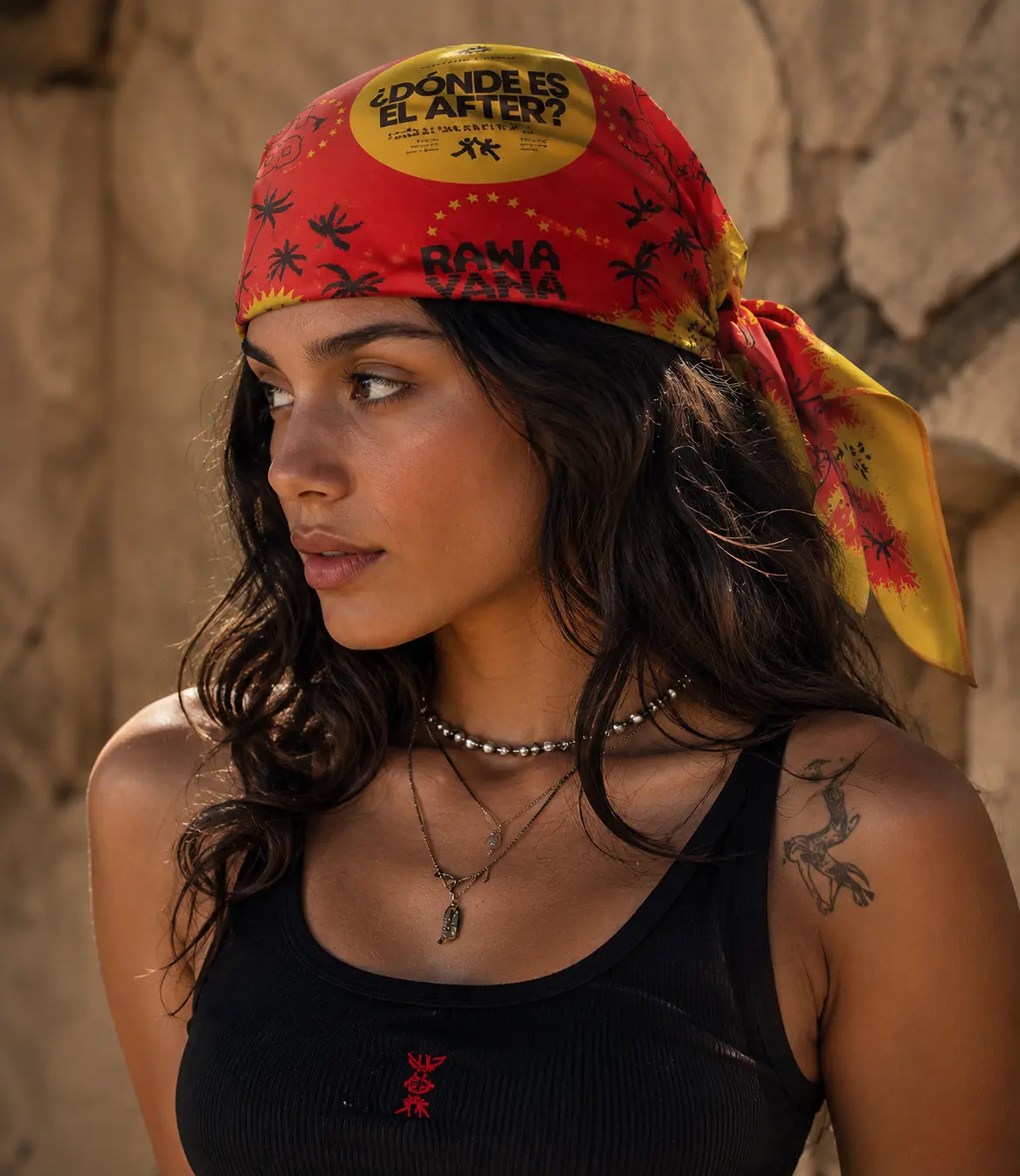 Rawayana Premium Silk Bandana – "¿Dónde Es El After?" Collection