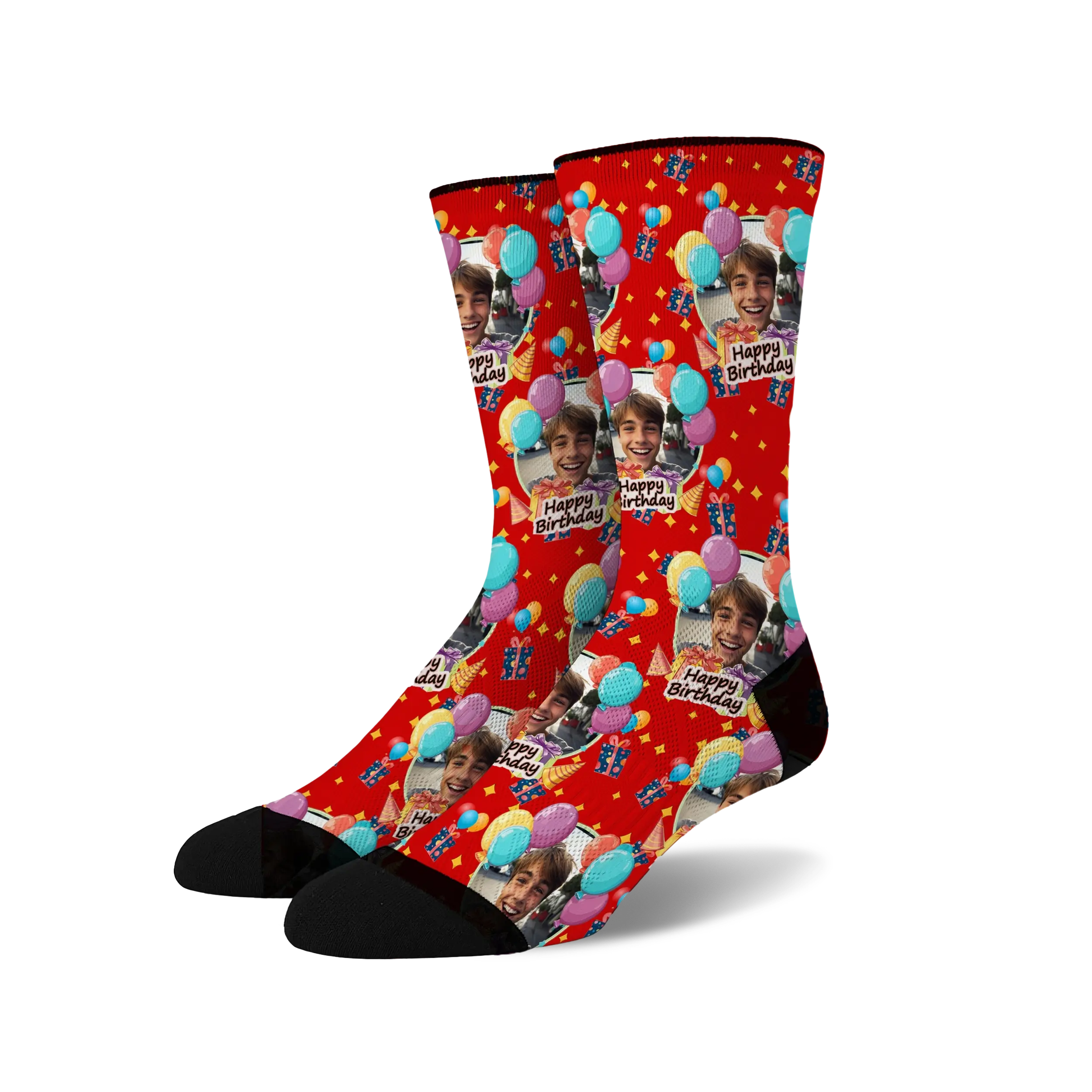 Custom Face Socks -  Happy Birthday