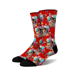 Custom Face Socks -  Happy Birthday