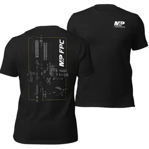 M&P FPC Blueprint Diagram Graphic TShirt for Men & Women, Gift for Gun Owners, Gift for Tactical Firearm Fans, Gift for Shooting Sports Enthusiasts, Gift for Military & Police Supporters