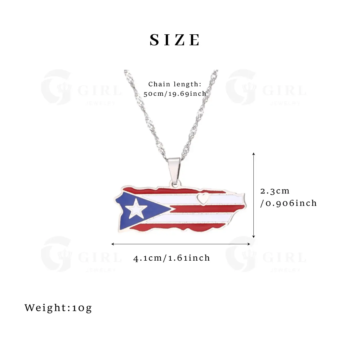 P-Puerto Rico-4（Silver-Color）