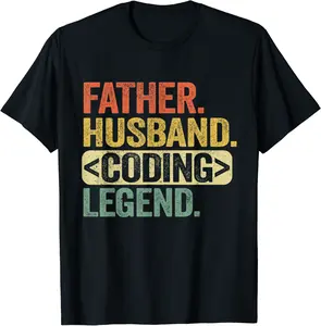 Mens Father Husband Coding Legend Funny Software Programmer Dad T-Shirt - Latellestcha Shop 83B0919KXL1M