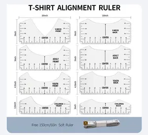5 or 9 piece T-Shirt Ruler Guide
