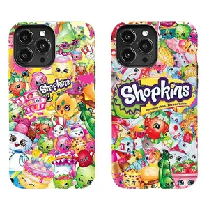 Shopkins Cartoon Print Cute Grocery Character Collectible Toy Animation Art Trendy Tough Phone Case Toy Collector Core Heavy Duty Shield for iPhone 17 Pro Max 16 Air 15 14 13 12 11