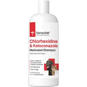 Chlorhexidine Keto Shampoo for Dogs & Cats - Helps with skin infection, itchy skin and hotspots