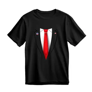 President Trump Shirt Suit Halloween Lazy Costume Flag T-Shirt