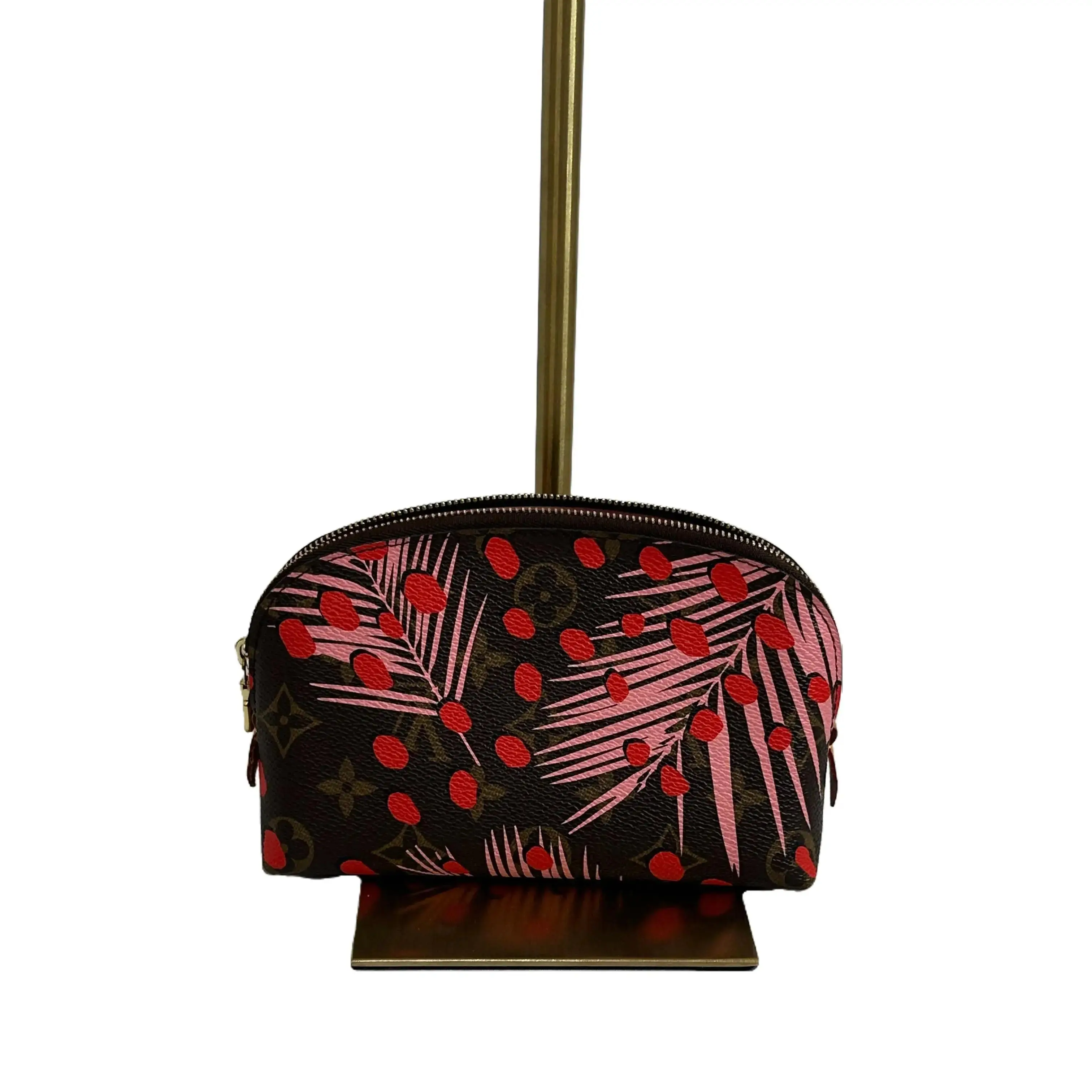 Pre-owned Louis Vuitton COATED CANVAS Toiletry Bags JUNGLE DOTS COSMETIC POUCH EXCELLENT CONDITION