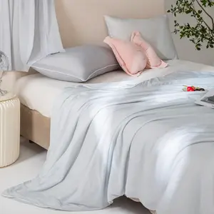 2025 ice cream summer quilt breathable solid color air conditioning quilt machine washable summer ice silk cool silk summer cool quilt thin quilt