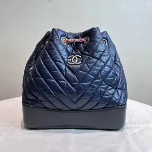 Pre-owned CHANEL leather Backpacks Gabrielle Series chevron quilted backpack