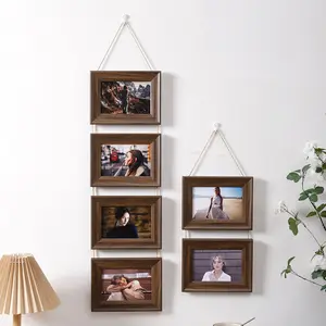 Wall Hanging Picture Frame, Rectangular Frame, Holds 4x6 Inch Photos, 2-Panel 3-Panel 4-Panel, Home Decor for Living Room Bedroom Office
