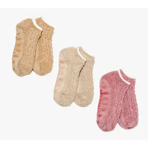 Cuddl Duds Set of 3 Vitamin E Chenille Footie Socks