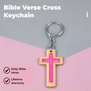 Interactive Bible Verse Keychain (Hot Pink)