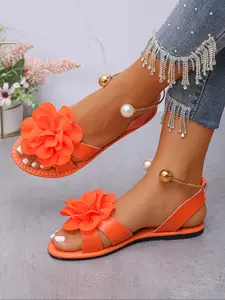 Women's Plain Flat Sandals, Boho Style Sandal, Elegant Fashion Casual Daily Wear, Simple Design Comfortable Shoes for Everyday Use