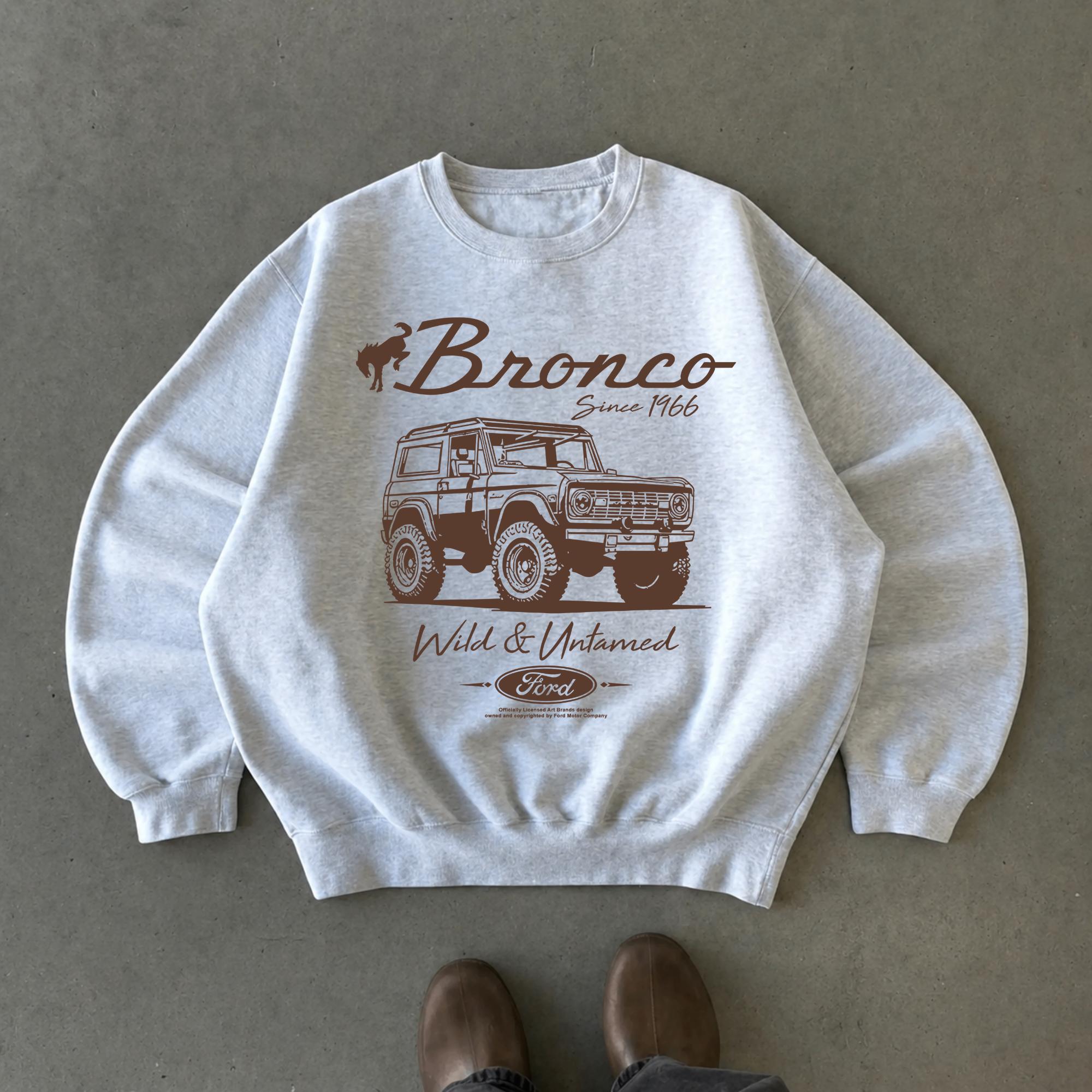 Ford Bronco Shirt/Sweatshirt, Vintage Car Graphic Sweatshirt, Perfect Gift for Car Lovers & Classic Truck Fans Womenswear