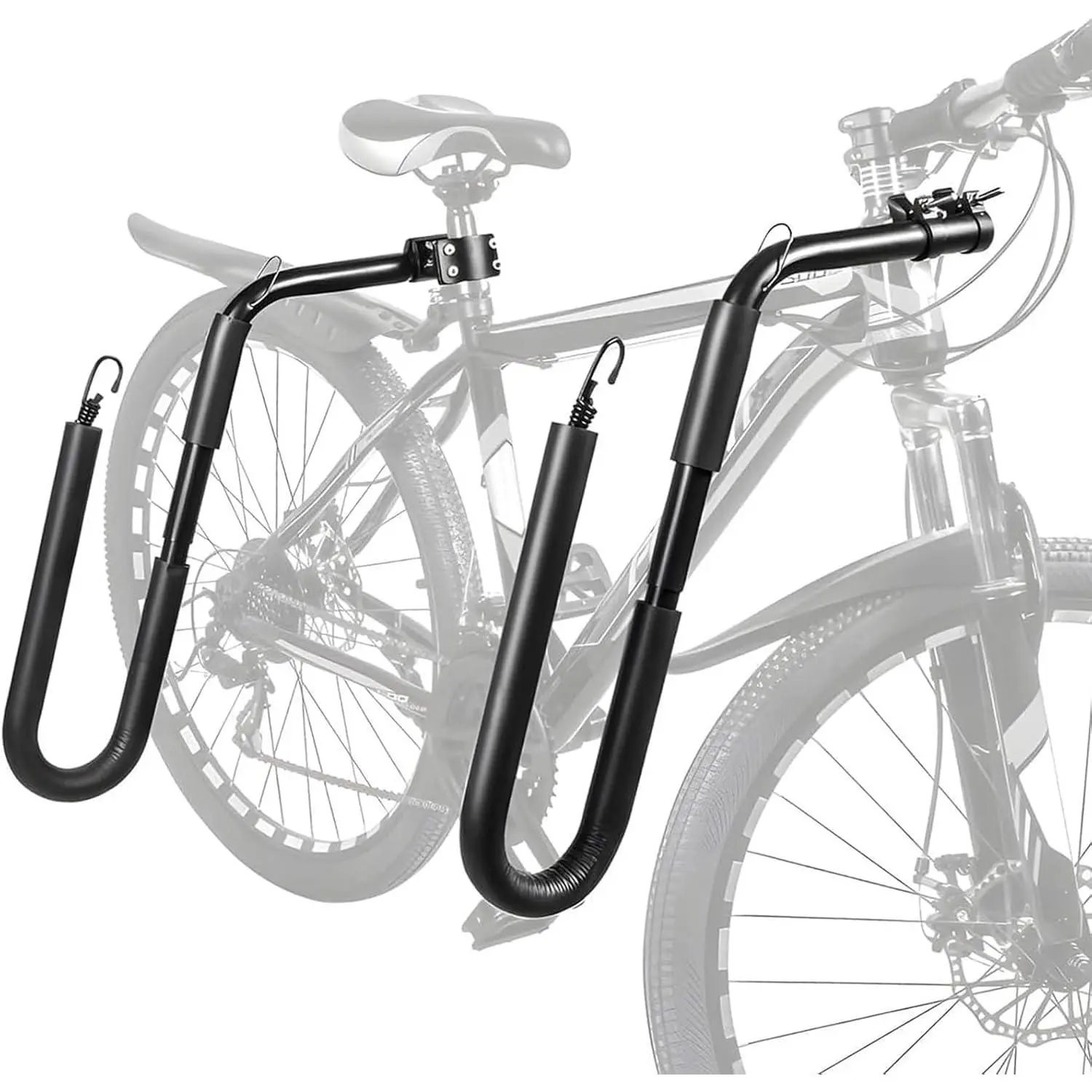 Bicycle Surfboard Rack - Multi-Purpose Bike Mount for Shortboards, Longboards, SUP Paddleboards, Skis, Windsurfing Boards, Wakeboards for Outdoor Sports Use, For Bike