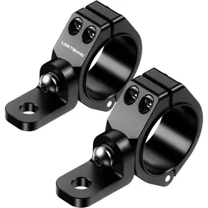 Thicken UTV LED Light Bar Mounts 2 count, Heavy Duty CNC  360? Adjustable Whip Light Mount Light bar Mounting Bracket, Fit 1.5''/1.75''/1.85''/2''/2.1'' Roll Cage
