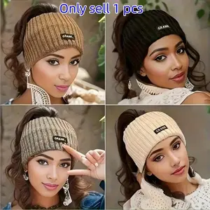 Women's Soft Elastic Hairband, Winter Warm Ear Cover, Comfortable Fit Plain Headband, Fashionable Daily & Formal Use