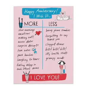 Julia Rothman Anniversary More/Less Greeting Cards Julia Rothman Anniversary More/Less Greeting Cards
