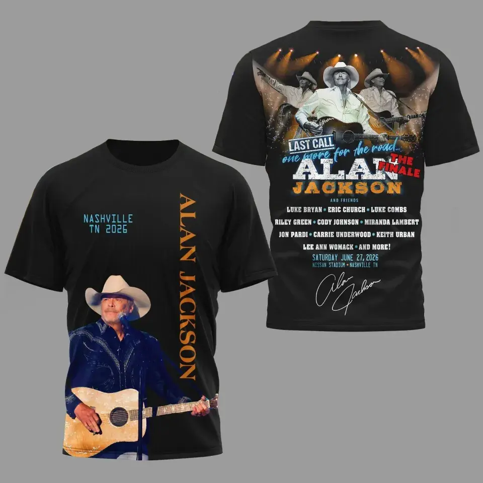 Alan Jackson Last Call One More For The Road Tour 3D All-Over Print T-Shirt