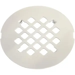 4-1/4" OD Snap-in Shower Drain Cover, Round Shower Drain Strainer Grid, Replacement Cover, Designed for Long-Lasting
