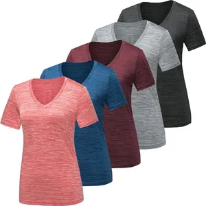 Workout T-Shirts for Women - Gym & Athletic Performance (Moisture-Wicking Quick-Dry Active Shirts)
