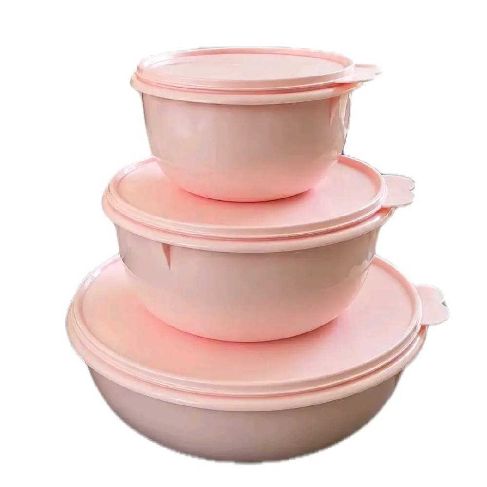 Pink Mixing Bowl Set, Kitchen Tableware for Food Preparation