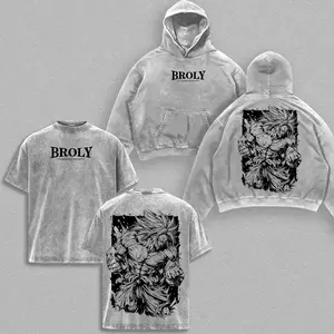 Broly The Legendary Super Saiyan Anime Shirt & Hoodie | Vintage Washed Retro Graphic Powerful Tee & Hoodie | Rage Form Massive Muscle Warrior Anime Fans | Streetwear Limited Collection