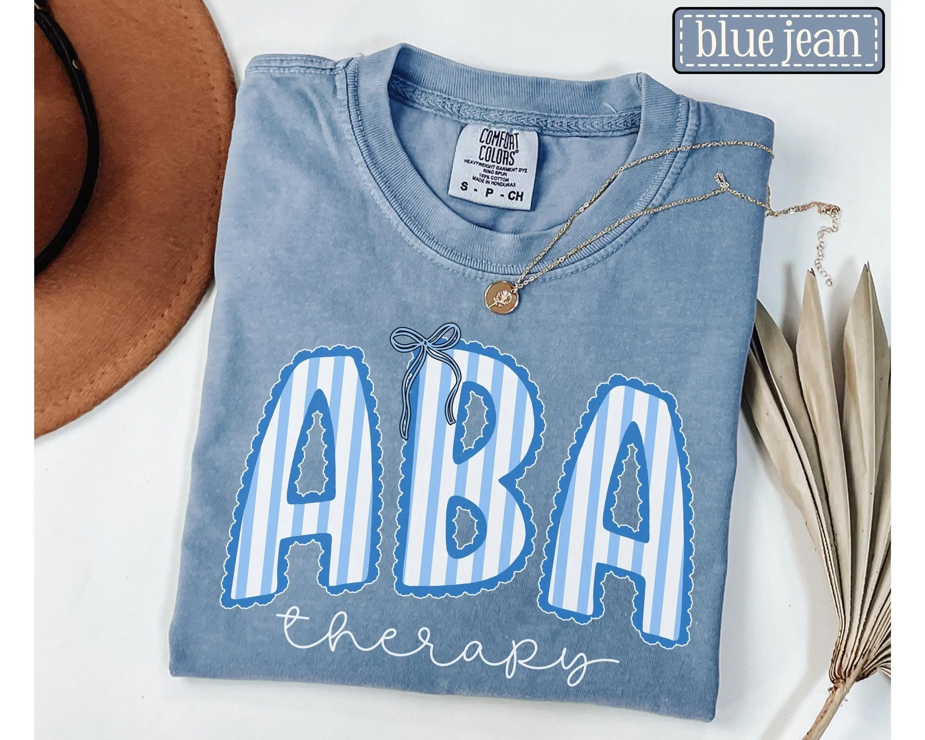 ABA Therapy Striped Shirt • Applied Behavior Analyst Comfort Colors Tshirt • BCBA Gifts • RBT Gift • Behavior Tech Tees • Behavior Therapy