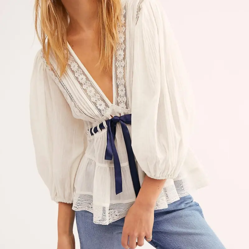 Women Y2K See Through Peplum Shirt Ruffle Lace Trim Buttons Tops Short Sleeve Doll Collar Babydoll Blouse Streetwear