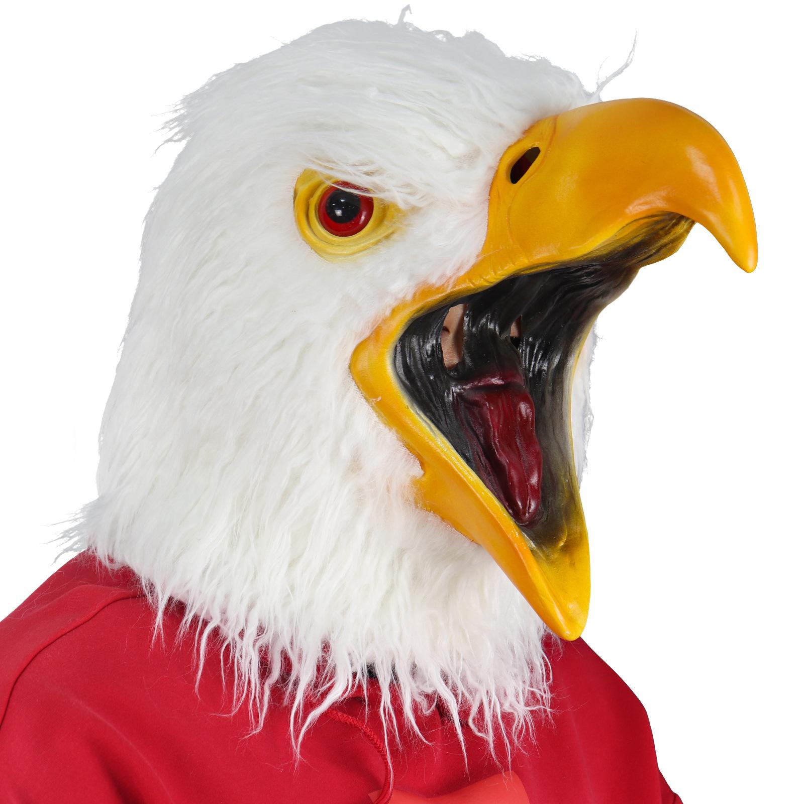 Soar Into the Spotlight! – 3D Realistic Eagle Head Mask, Funny Latex Bird Costume, Viral Party Prop for Halloween & Carnival