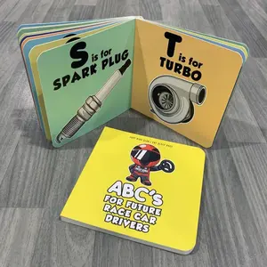 Future Racecar Driver Alphabet Book, Durable Cardboard Learning Cards, Flashcards, Car Theme Educational Toy, Kids' Early Learning Resource