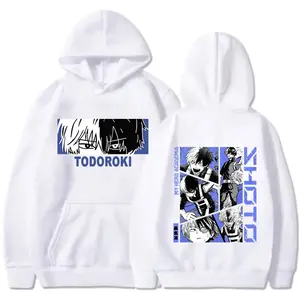 New Fashion Todoroki Shoto Pullover Long Sleeve Sports Hoodie Women Men Anime Sweatshirt Pullover Tops 8V3
