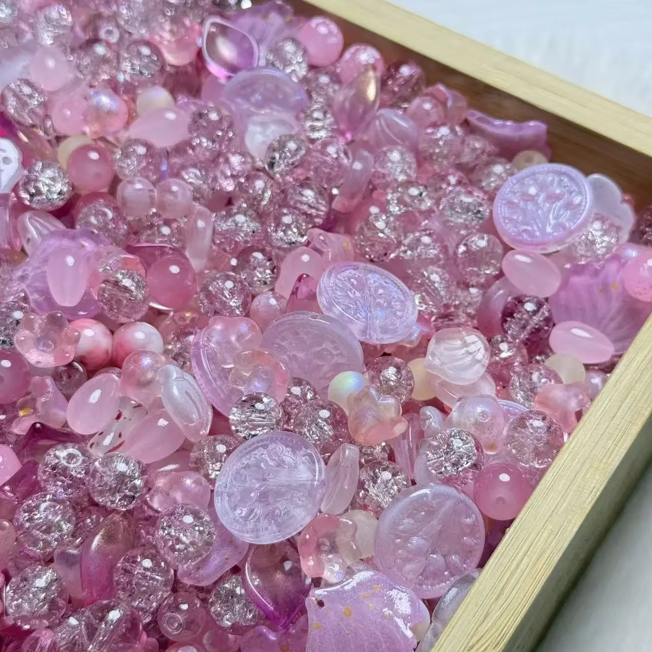 【A135】Pink Glass Beads MIX 50ml