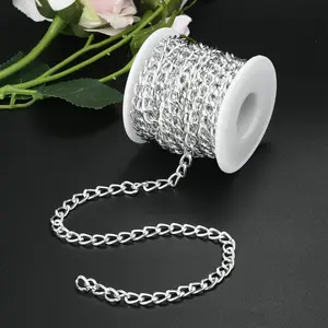 Diy5 Meter Multicolor Aluminum Chain, Ideal for Jewelry Making, Box Packaging, Waist Chains, Handmade DIY Accessories Material Kit