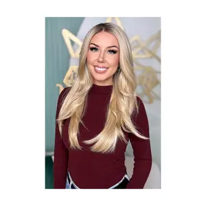 Raquel Vintage Wheat High Quality Synthetic Wig Lace Front 13x6 Pre-Plucked Middle Part 25 Inches Futura Fiber Bright Dimensional Blonde