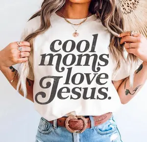 Cools Mom Love Jesus Unisex T-shirt, Retro Jesus Christian Bible Verse Tee, Faith Trendy Christian Mom Gifts
