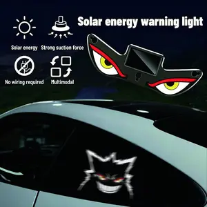 summervibes Car Rear Window Dynamic LED Display – Vampire Devil Eye Emoji Panel, Auto Decorative Light