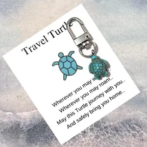 Cute Cartoon Sea Turtle Keychain, Marine Animal Series Vivid Keychain for Men and Women, Fashion Fun Keychain for Bag Decoration, Summer 2024 Creative Gift for Friends, Personalized Gift