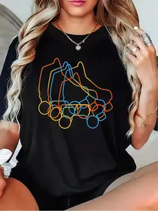 Women's Neon Roller Skates with Glow-in-Motion System - Neon Colors (,, Red,) for Night Skating, Parties & Casual Wear - Machine Washable Roller Skate