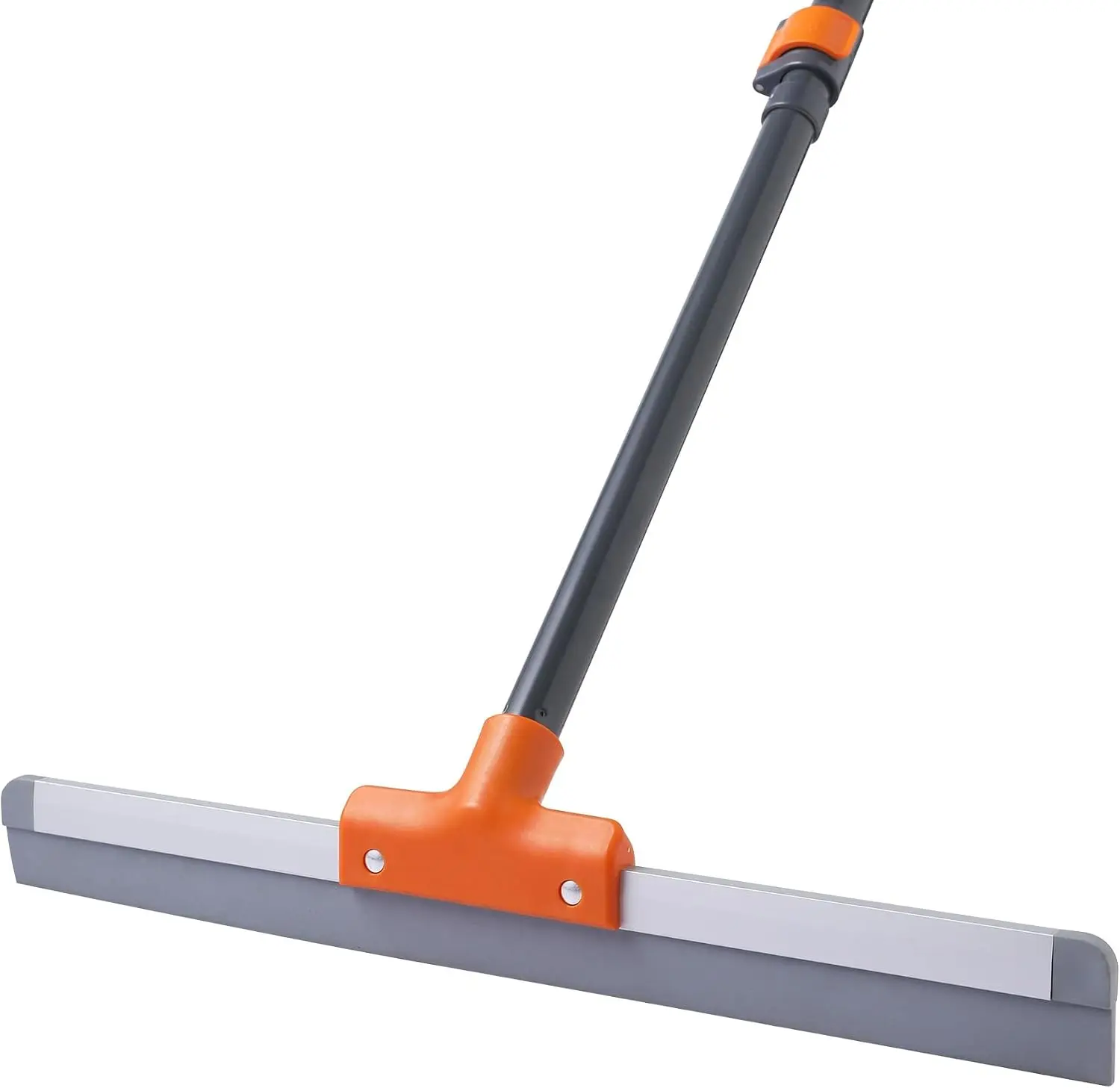 CLEANHOME Rubber Floor Squeegee with Extendable Long Handle, Heavy-Duty Water Removal Tool for Tile and Concrete
