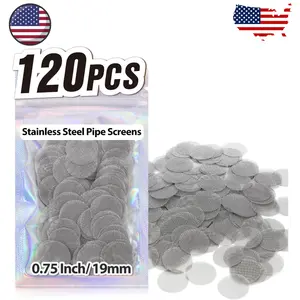 Pipe Screens 120pcs 34 Inch 19mm Stainless Steel Pipe Screen, 0.75 Inch