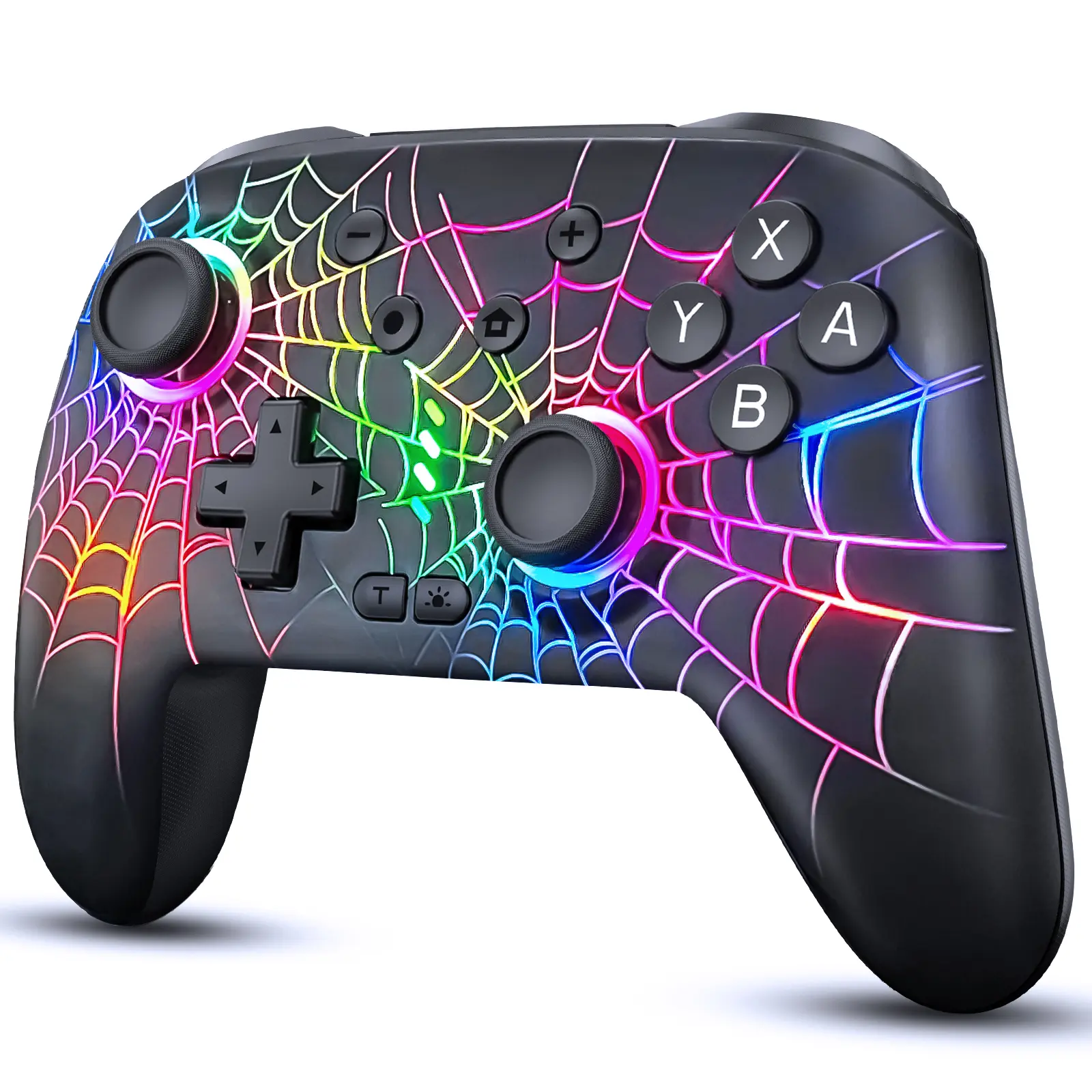 ZRZLMVP Switch Wireless Controller Multiplatform Game Control Rechargeable Switch/PC Controllers with 10 RBG LED, Turbo Function Joystick