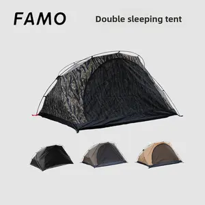 Outdoor sleeping net, camping inner net single-layer mosquito net, lightweight folding portable double kangaroo tent four-season net