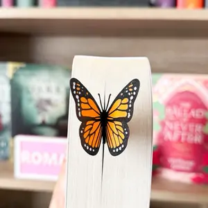Butterfly Bookmark with Orange and Black Butterfly Design for Book Lovers