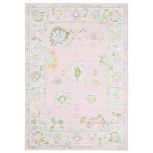 Oriental Weavers Addison ADD04 Pink Green Traditional Machine Printed Rug