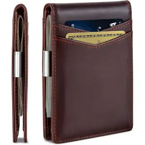 Money Clip Wallet - Mens Wallets slim Front Pocket RFID Blocking Card Holder Minimalist Mini Bifold