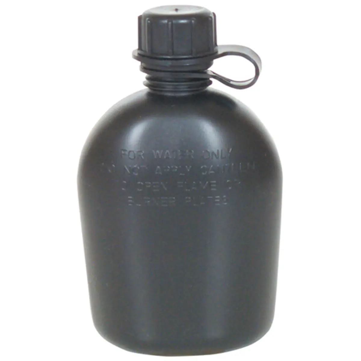 Heavy Duty GI 1 Qt Water Bottle - 3-Piece Black Storage Bottle Set for Home Supplies Organization, Bottles