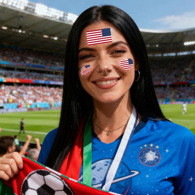The US Canada Mexico World Cup,32PC Temporary Tattoo Stickers Multi-Use Country Flags for All Football Tournaments Face & Body Waterproof Decals for Soccer Fans