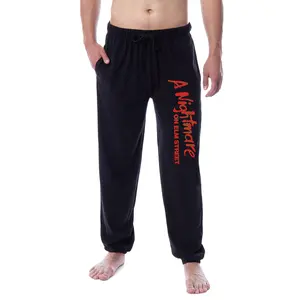 A Nightmare On Elm Street Mens' Movie Logo Title Adult Jogger Pajama Pants