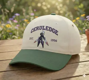 CERULEDGE Custom Poke Anime Embroidered Vintage Hat Personalized Character Baseball Cap 100% Cotton Adjustable Strap Durable Embroidery Unisex Gift for Her & Him